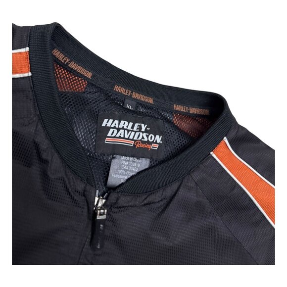 HARLEY DAVIDSON Y2K Screaming Eagle Motorcycle Biker Bomber Light Jacket Mens XL - Picture 4 of 7